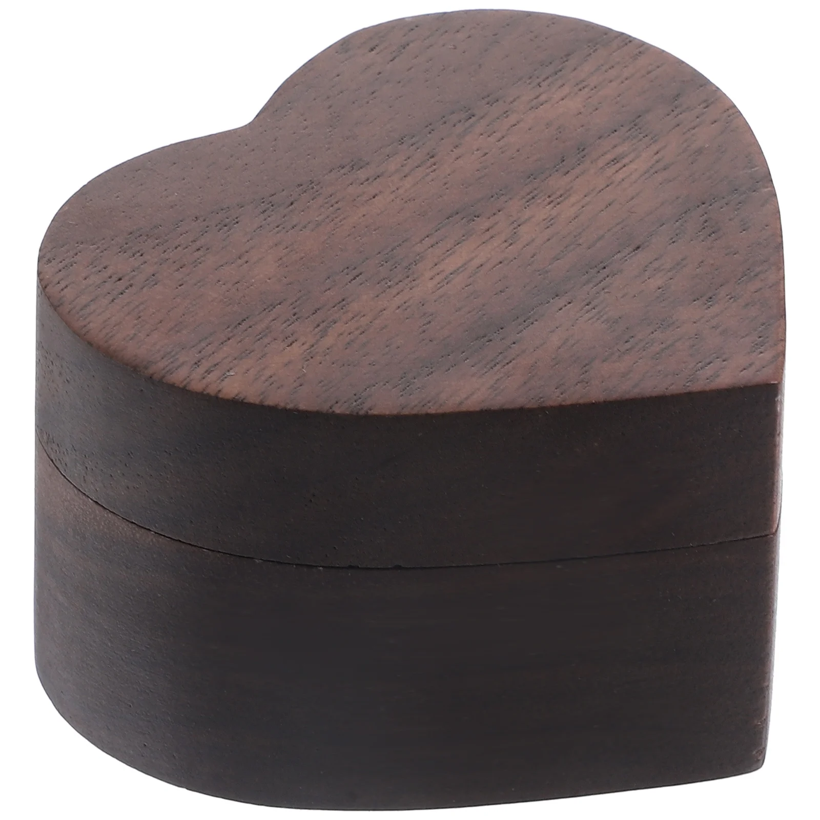 

Wooden Heart Shape Rings Box Wedding Rings Case Proposal Jewelry Ring Storage Decorative Compact Design Ring Box