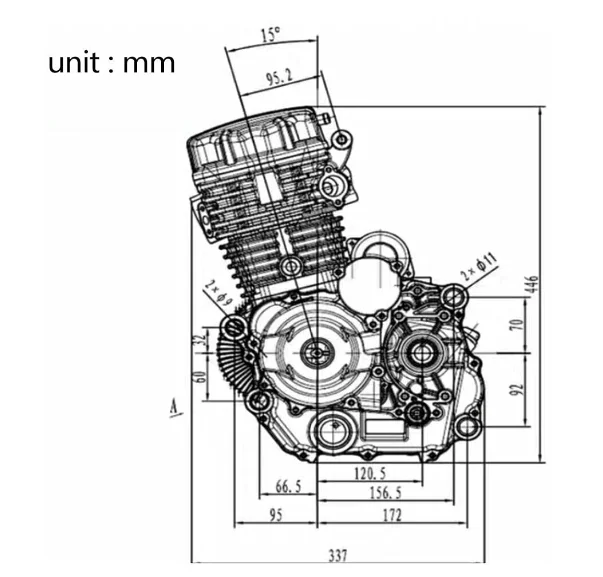 ATV 250cc Motor Engine with Strong 14HP Power, Air Cooling System for Overheating Prevention, Durable and Sturdy Aluminum