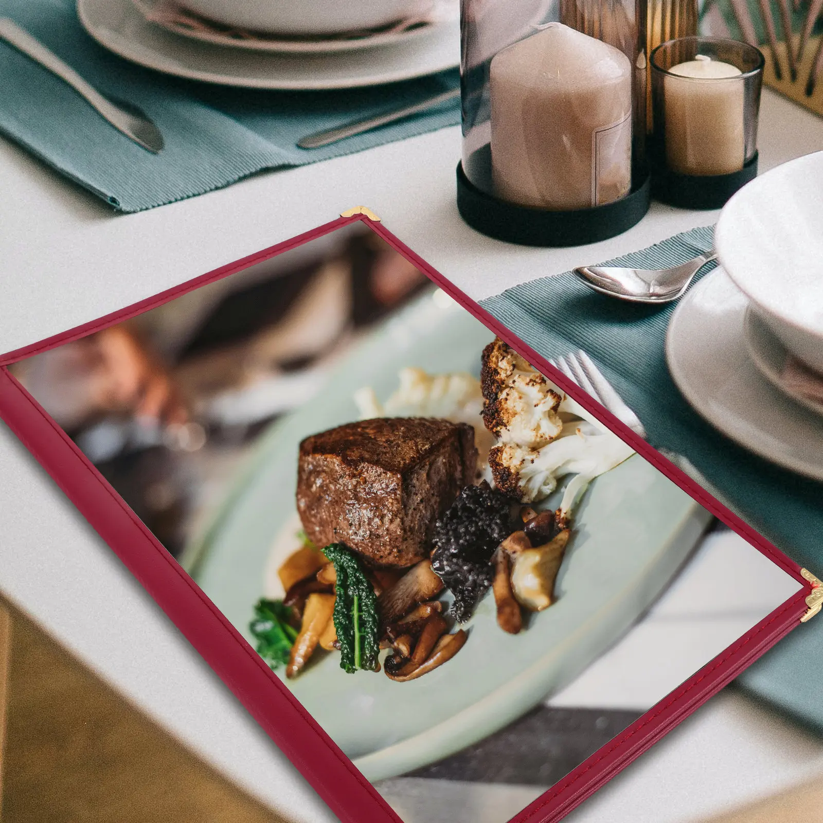 

Restaurant Menu Cover A4 Clear Transparent Holder for Bars Cafes Hotels Menu Book Folder with Vibrant Color Spill Resistant