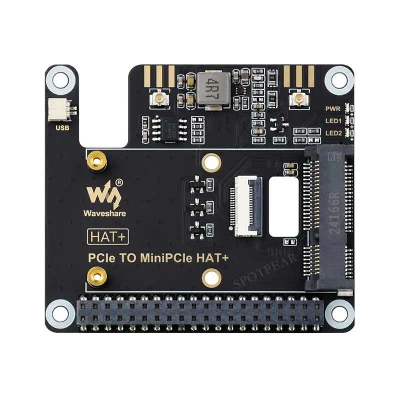 Raspberry Pi 5 PCIE to MiniPCIe HAT+ For wireless network WIFI Card USB Bluetooth