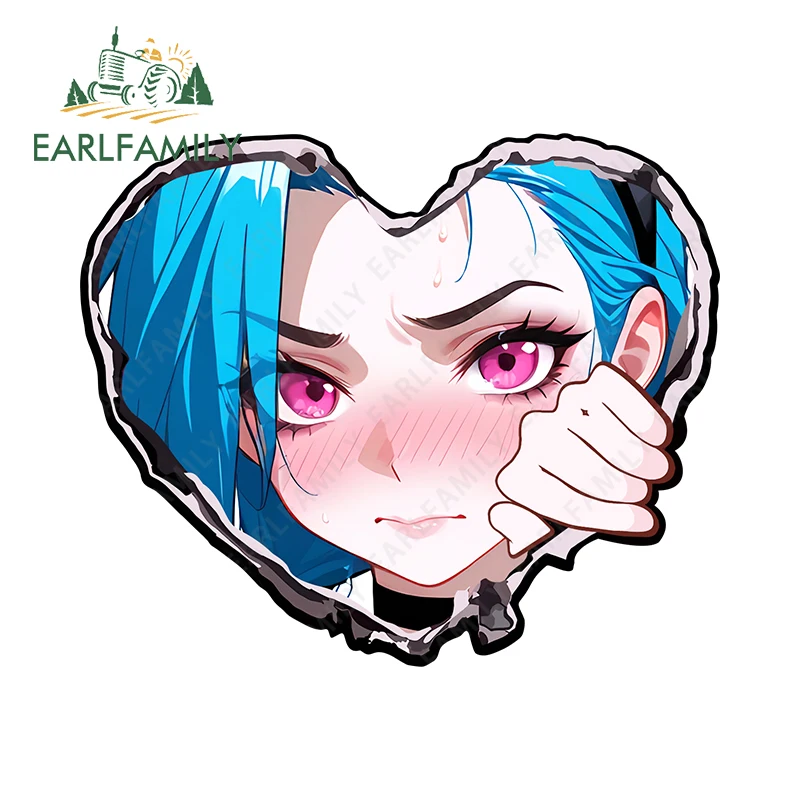 

EARLFAMILY Jinx Love Shape Tear Car Stickers League of Legends Scratch-Proof Waterproof JDM Vinyl Decals Windows Custom Label