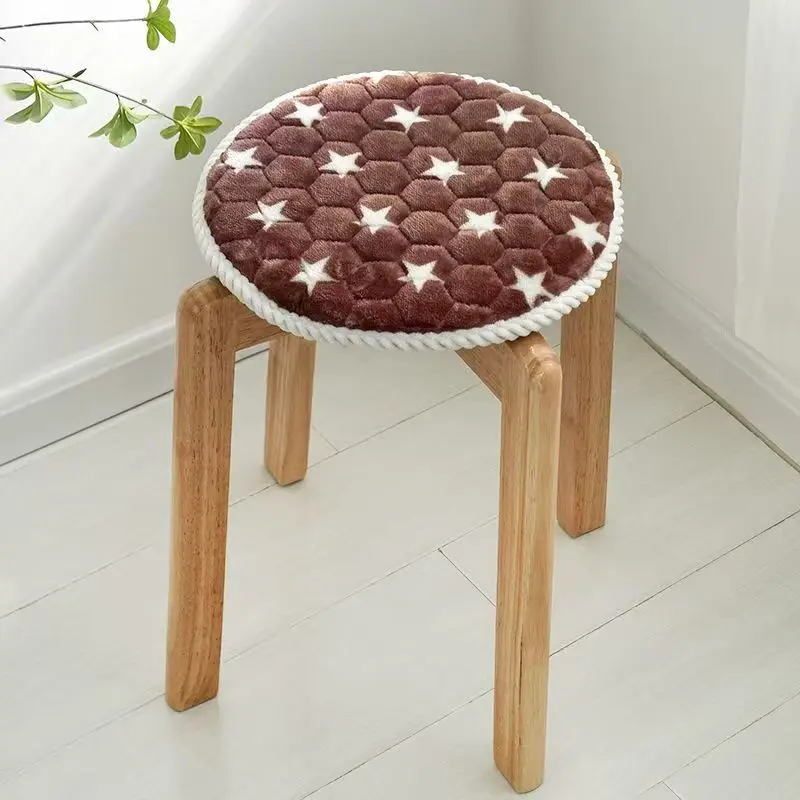 Thickened Plush round  Cushion Extendable Stool Special Purpose Non-Slip All-Season Cushion Home Decorative Chair Pad