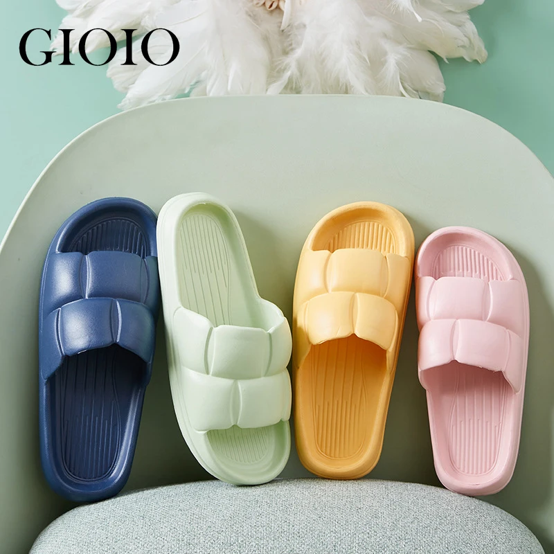 Zapatillas suaves resistentes al desgaste para mujer, sandalias de EVA Interi, chanclas antideslizantes de verano, 2024