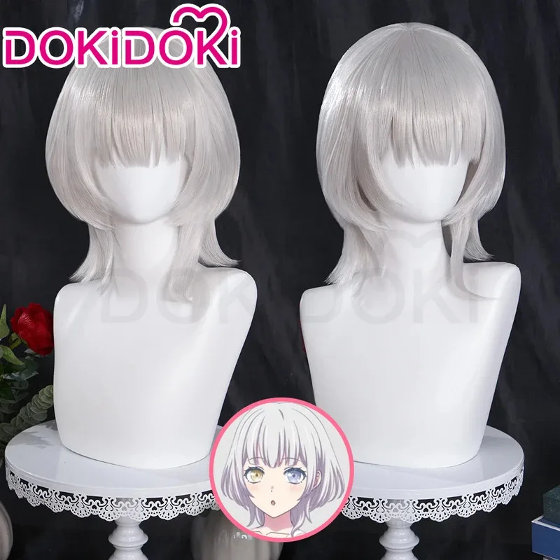 EN STOCK Peluca Kaname Rana Anime BanG ¡Sueño! Es MyGO DokiDoki Kaname Raana Cosplay mujer corto pelo blanco plateado gorra gratis