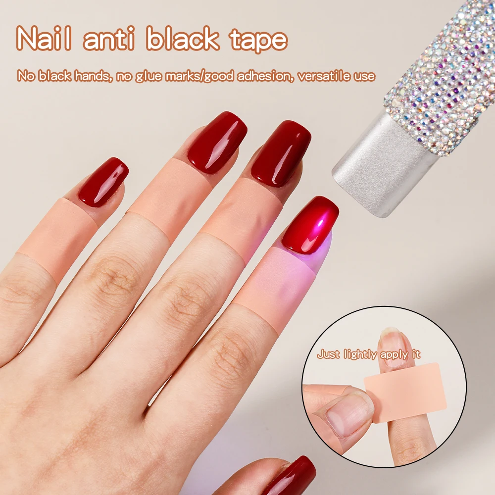 Kaniu 5 Blätter ﻿ UV-Schutzband für Nägel, Fingerschutzband, Anti-UV/LED-Schutz, Maniküre-Zubehör, Atmungsaktives Wickelband, Nagelpflege-Produkt