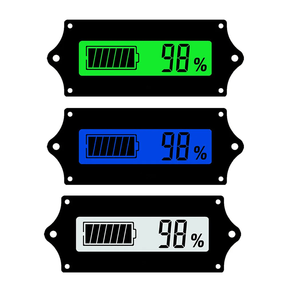 12V 24V 36V 48V Lead Acid Battery Capacity Indicator LCD Percentage Display Lithium Battery Level Monitor Tester Voltmeter