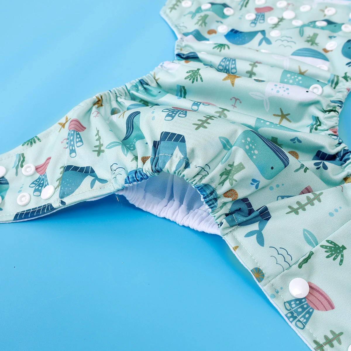 Elinfant 3 Pieces/Set Baby Cloth Diapers Suede Cloth Inner Reusable Absorbent Ecological Adjustable Baby Nappy Cover