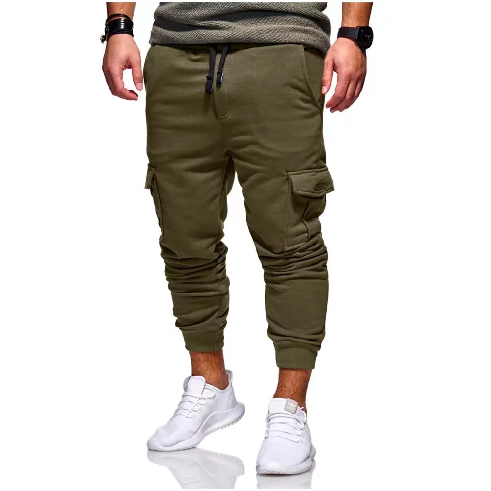 2023 New Men Breathable Slim Casual Pants Muscle Fitness Sports Trousers Bottoms Male Running Training Leggings Jogging Trackpan