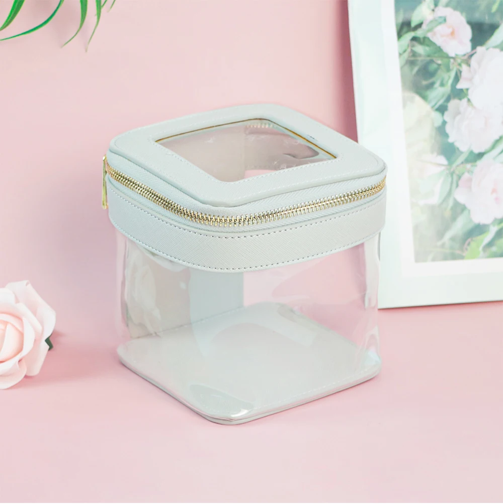 Anpassbare Kosmetiktasche und Toilettentasche mit Namensbuchstaben, transparentes und visuelles Design, großes Fassungsvermögen, tragbar für Reisen – Detail 9