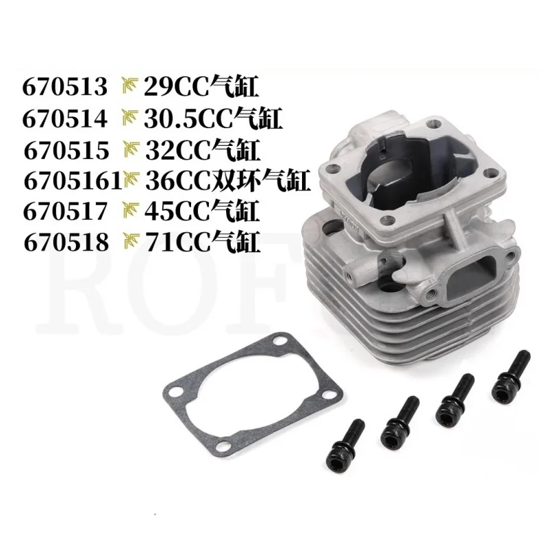 29cc 30.5cc 32cc 36cc 45cc 71cc 4 Bolt Replacement Cylinder Head Gaskets and Bolts