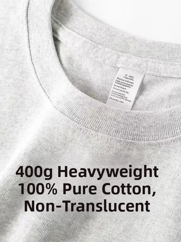 Heavyweight Pure Cotton Short Sleeve T-Shirt round Neck Casual Loose Fit Unisex Half Sleeve Summer Top Breathable Comfortable