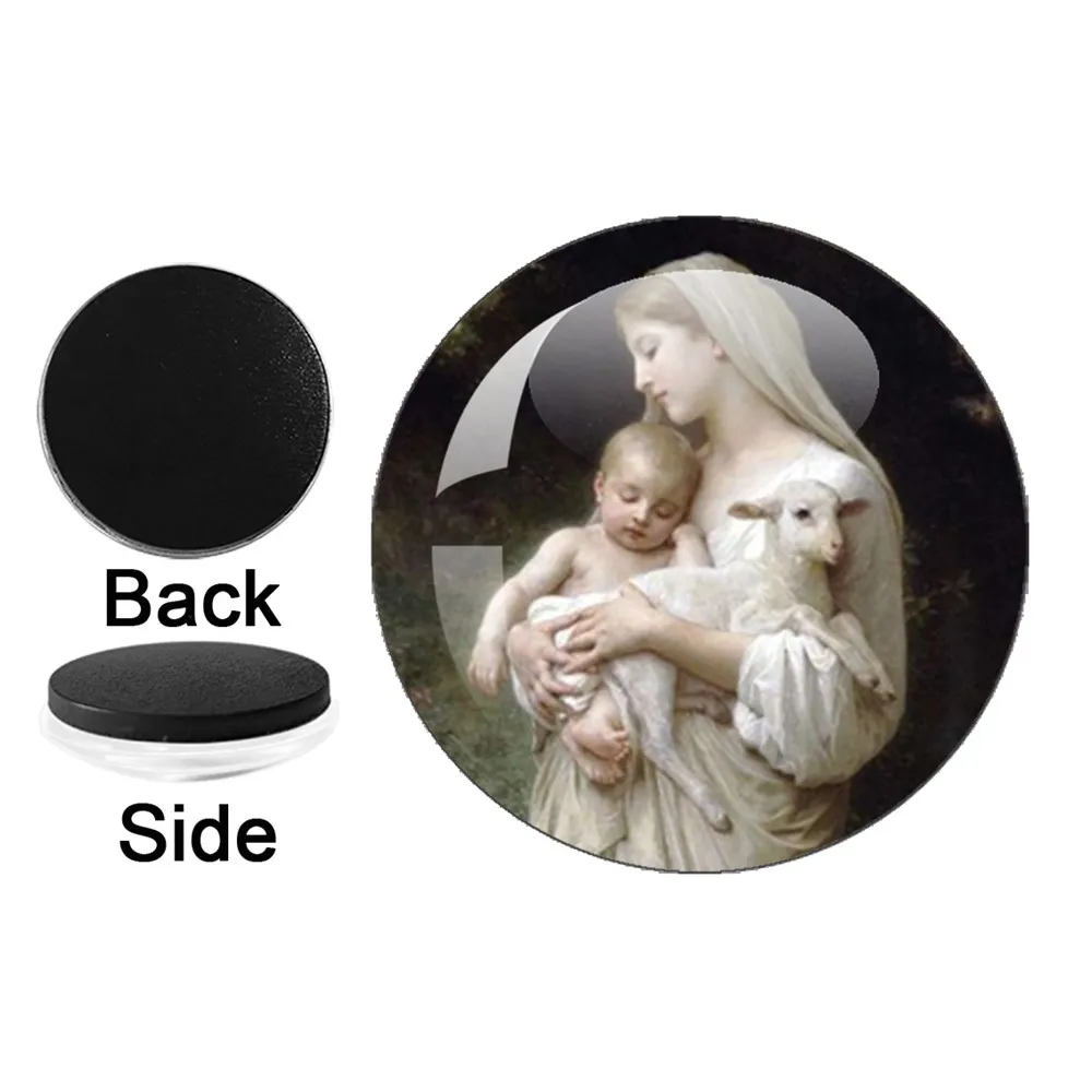Virgin Mary And Baby Jesus Christian Catholicism Guardian Fridge Magnet 25MM/40MM/50MM Magnetic Refrigerator Sticker Note Holder