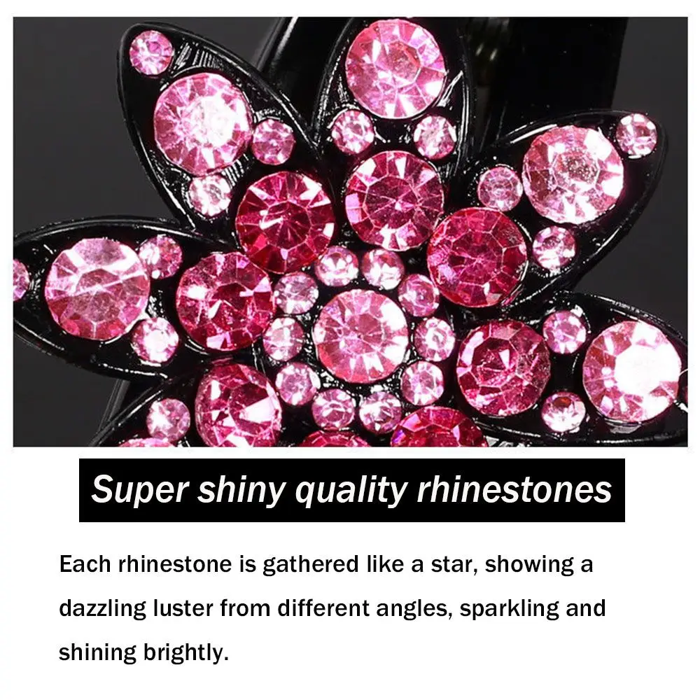 New Shiny Rhinestone Hairpin Flower Leaf Duckbill Hair Claws Retro Hair Clips Accessories For Women Shinning Ponytail Headwear