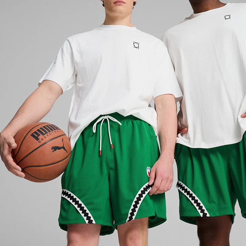 

Мужской баскетбольный спортивный дышащий пуловер Puma Authentic 2025 с короткими рукавами 627594-04