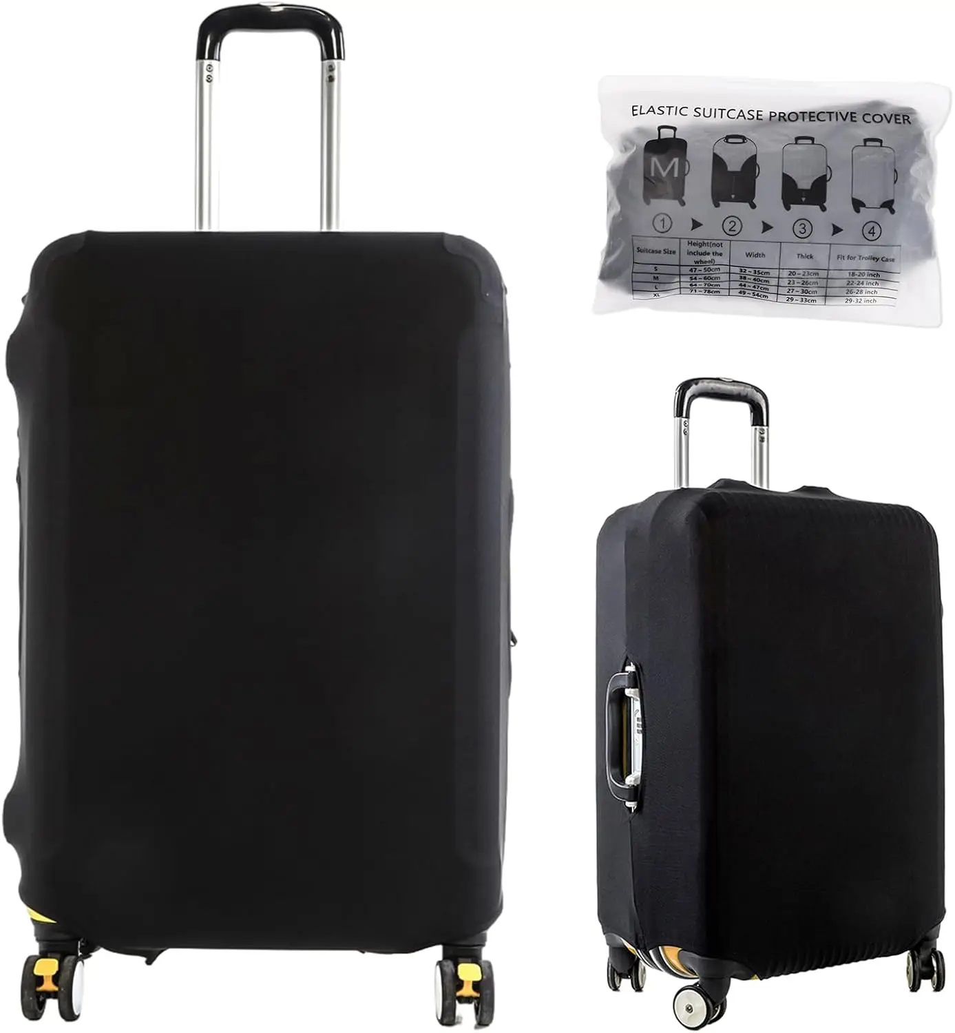 Stretch Fabric Luggage Cover Suitcase Protector Baggage Dust Case Cover Suitable for 18-32 Inch Suitcase Case Travel Organizer