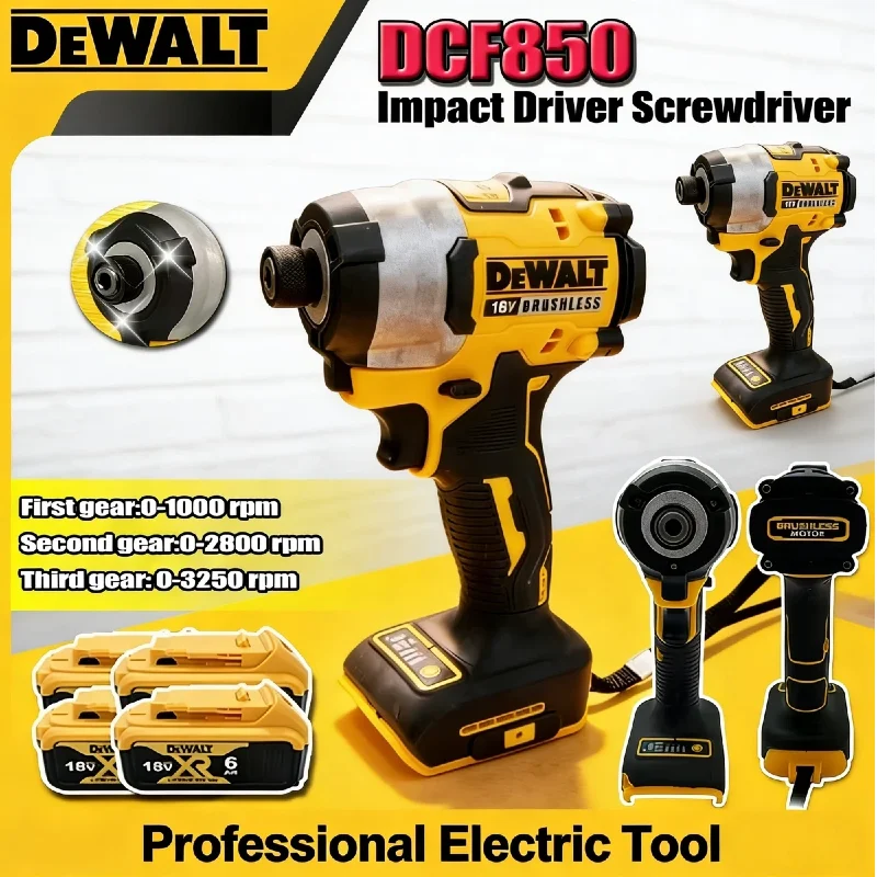 

Аккумуляторный ударный гайковерт DeWalt DCF850, 20В, литий-ионный, высокомоментный, оригинальная версия