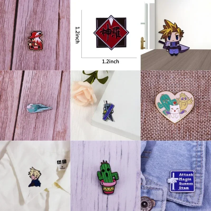 لعبة كلاسيكية المينا دبوس سحابة الفتنة المغفل السيف النيزك الشوكوبو الأحمر ماجى شارة شينرا هجوم القائمة ألعاب دبابيس هدية من المشجعين #3