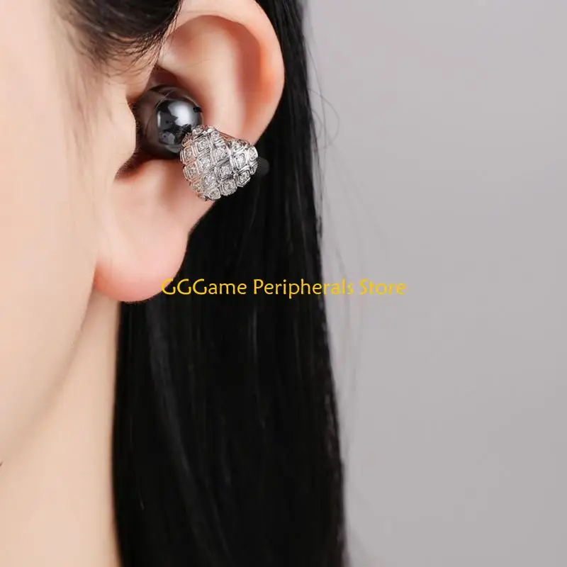 

U55B Beautiful Heart Pattern Ear Clip Accent Earphone Appearance Embellishments For Freeclip 1 2 Sound Equipment