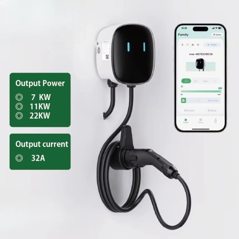 7KW AC Type 2 32A Wallbox New Electric Vehicle Charging Station with Fast Charging Solution