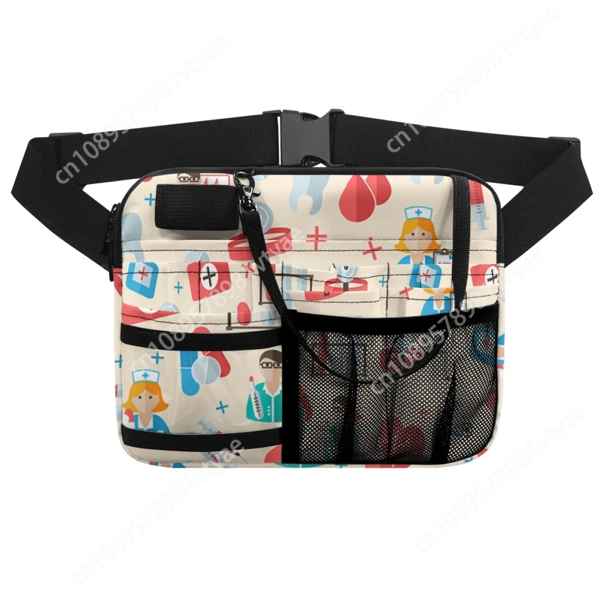 Fashion Medical Icon Designer Waist Bag Multi Pocket Stethoscope Medication Bandage Storage Hip Bag Adjustable Strap Fanny Packs