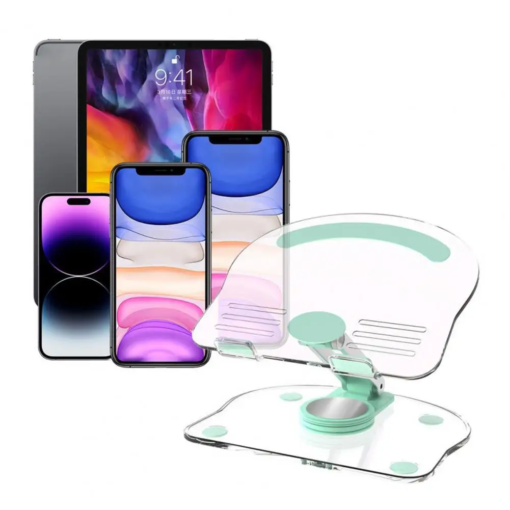 Universal Clear Acrylic Tablet Stand for iPad Rotation Height Adjustable Tablet Holder Foldable Desk Stand Tablet Accessories