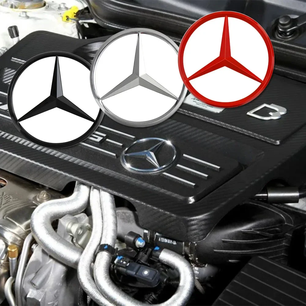 

70mm ABS Car Front Engine Logo Stickers Hood Emblem Badge Decal Accessories For Mercedes Benz AMG W220 W221 W117 W166 W176 W177