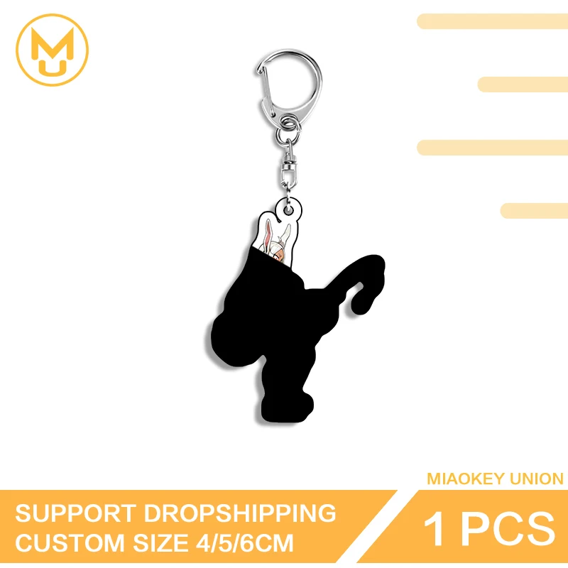 Mirko Silhouette Style Car Keygolder Furry Shemale Hot Selling Handbags Wallets Car Keychain Suitable For Schoolbag Decoration