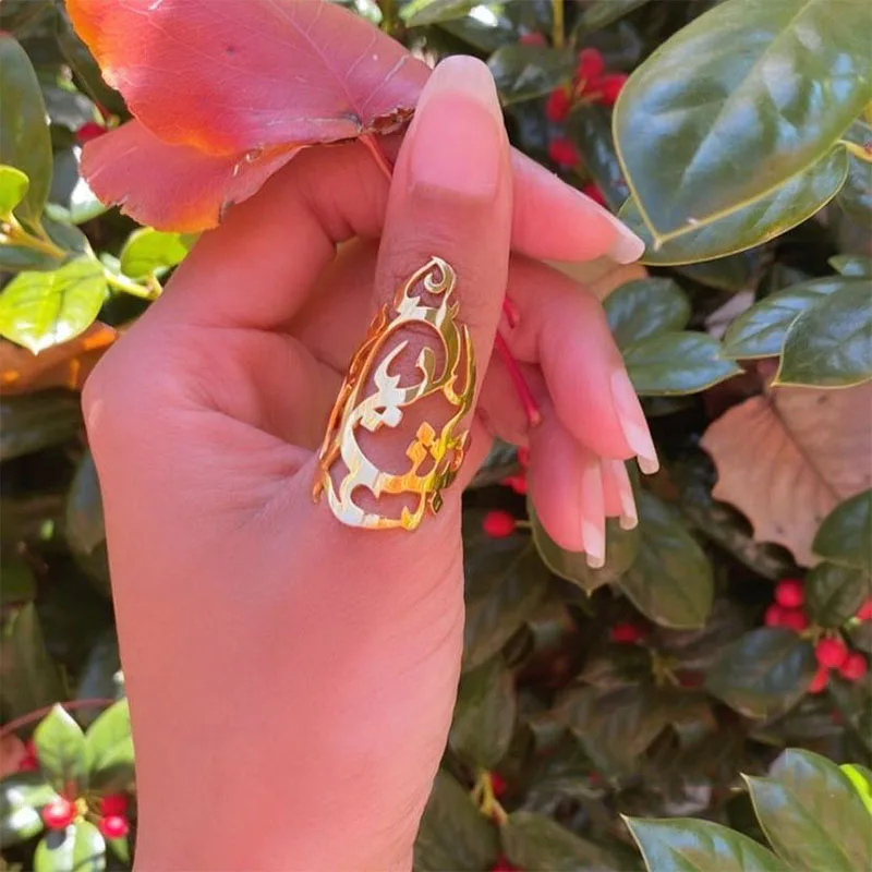 Custom Arabic Name Rings For Women Personalized Gold Color Stainless Steel Adjustable Men Ring Islamic Jewelry Gift Bague Femme