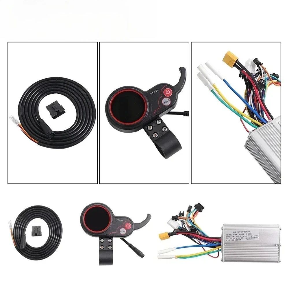 

48 В 20 А/25 А бесщеточный двигатель синусоидальный универсальный контроллер TF-100 ЖК-дисплей комплект дроссельной заслонки 6-контактный для электрического скутера Kugoo M4