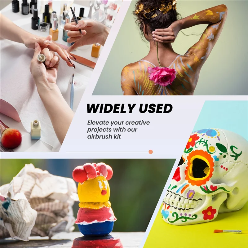 AA20-Airbrush Kit With Compressor Rechargeable Cordless Non-Clogging High-Pressure Airbrush Set For Nail Art Makeup Painting Dur