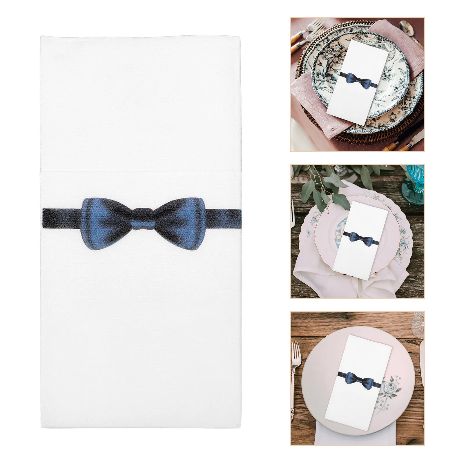 

50Pcs Pocket Napkins Disposable Wrapping Paper for Cutlery Fork Knife Chopsticks Restaurant Tableware Packaging Napkins