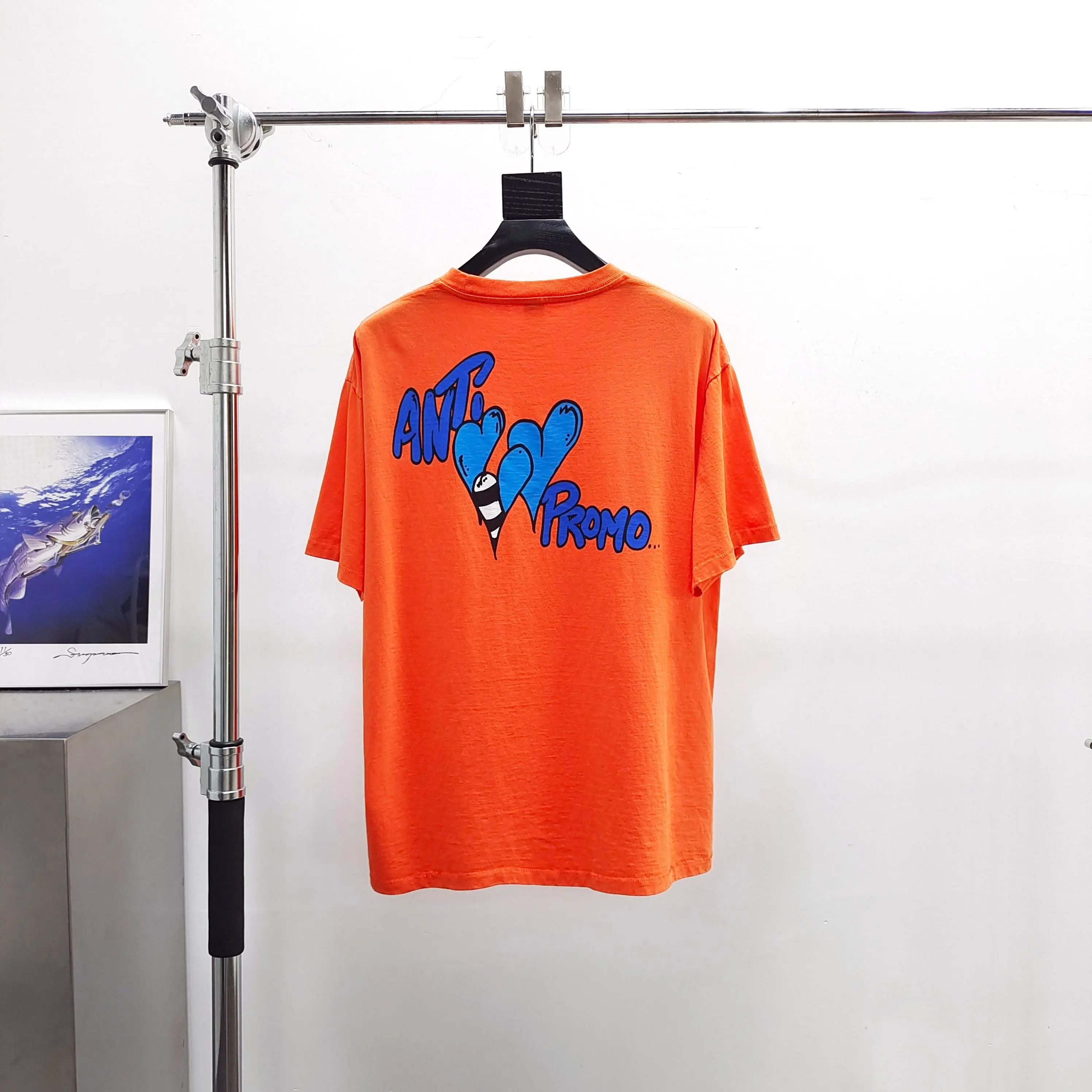 Matty Boy Anti Promo Pocket Letter Flame Orange Short Sleeve Tee