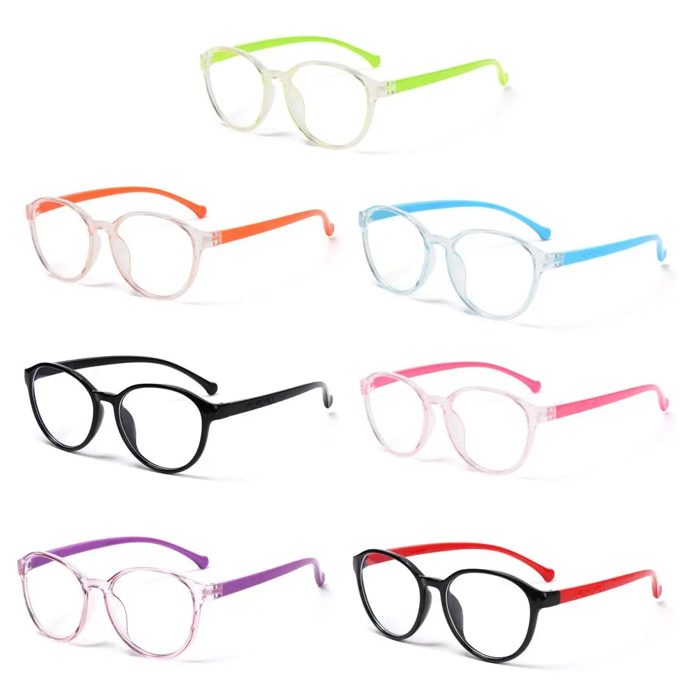 Portable Online Classes Glasses Protection Anti-blue Light Ultra Light Frame Round Eyeglasses  Glasses
