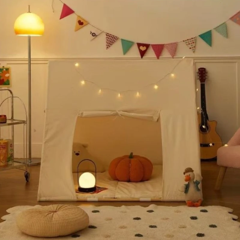 Solid Wood Bracket Toy Tent Large Indoor Children Tent House Breathable Safety Stable Outdoor Games Hut Child Tent Camping