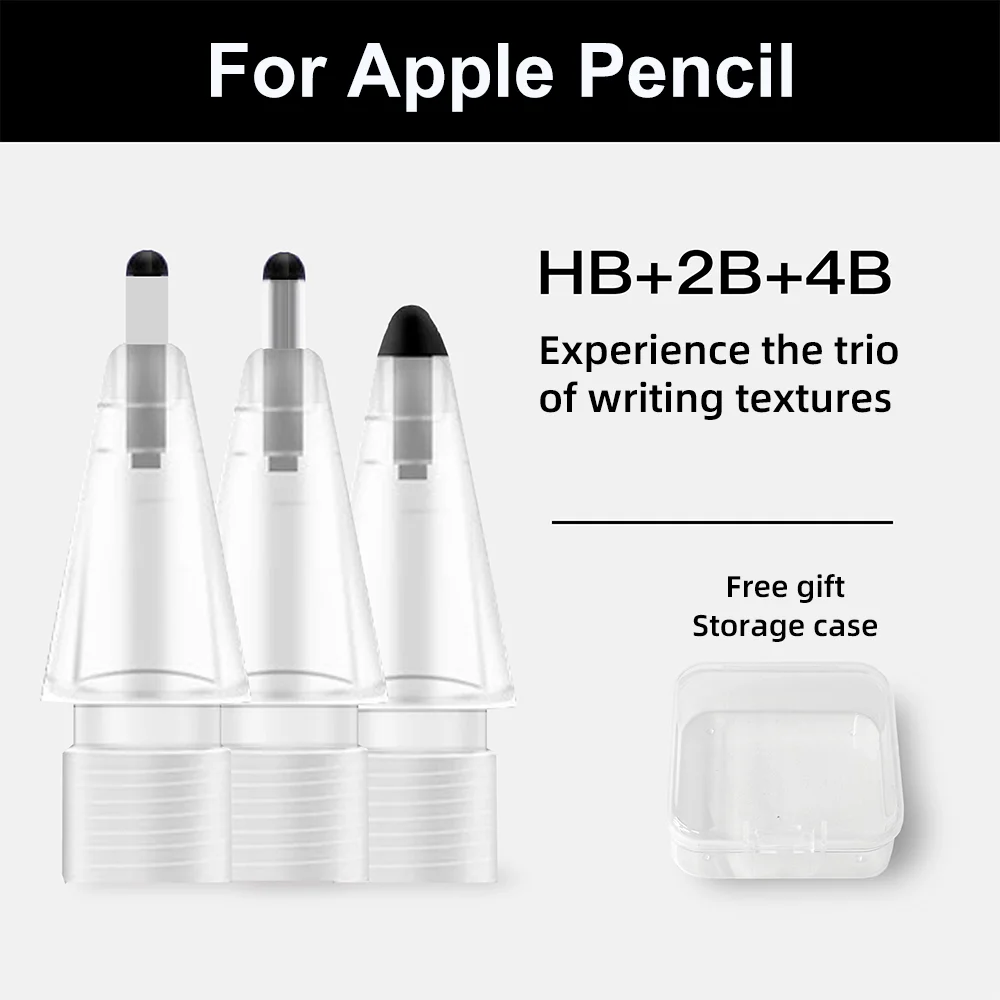 

Replacement Pencil Tips for Apple Pencil Pro/ 2nd Gen/ 1st Gen/USB C Smooth Writing Drawing for iPad Pro Stylus Pen Nibs Set
