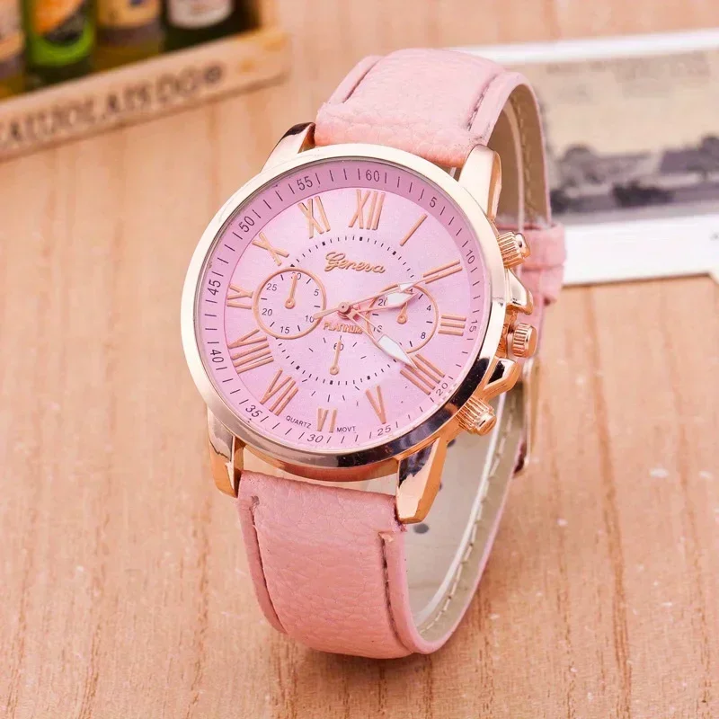 Montre à Quartz Multicolore pour Femme, Or Rose, Artistique, Rétro, Tempérament, Circulaire