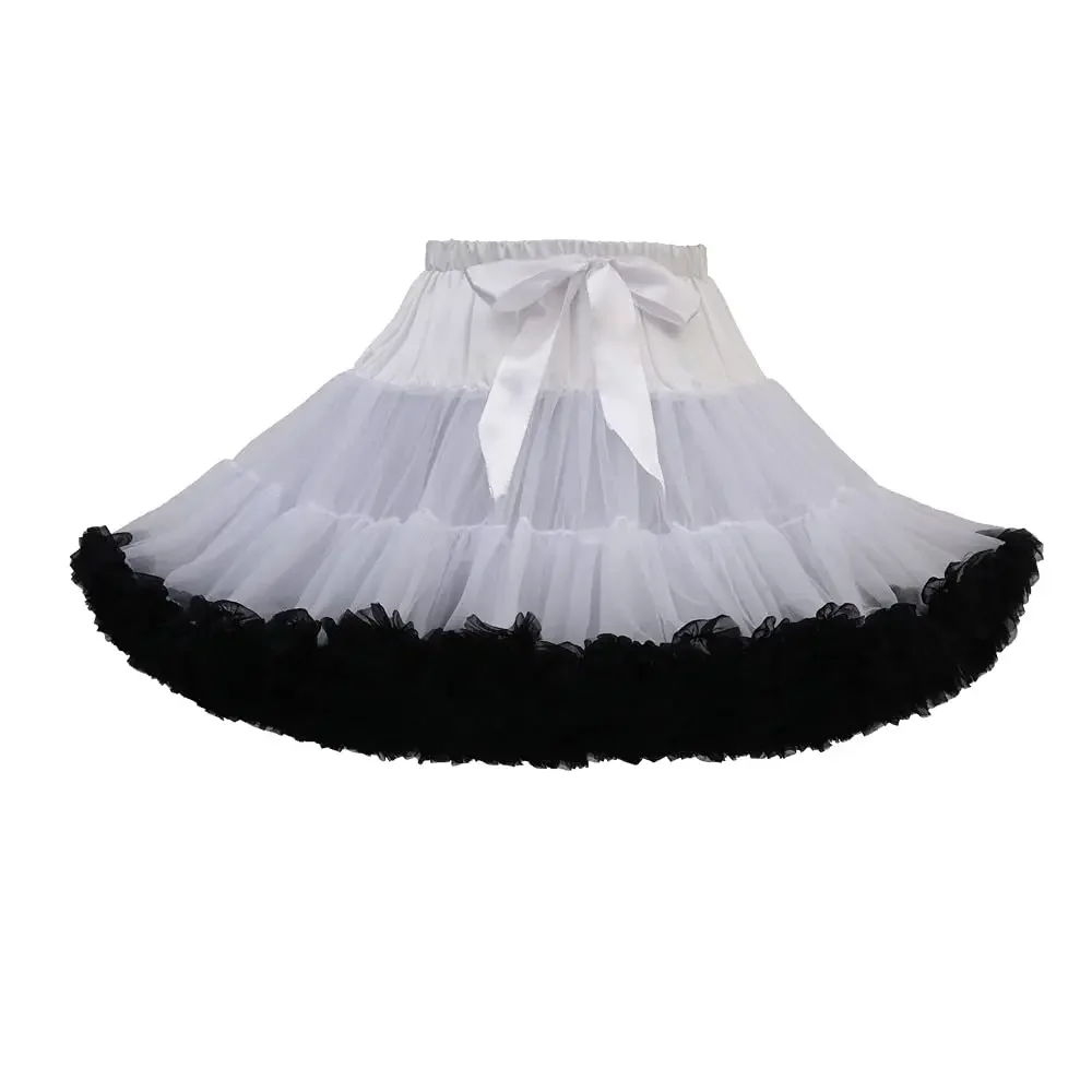 Organza 50s Vintage Rockabilly Petticoat Retro กระโปรงยาวถึงเข่า Crinoline Half Slips