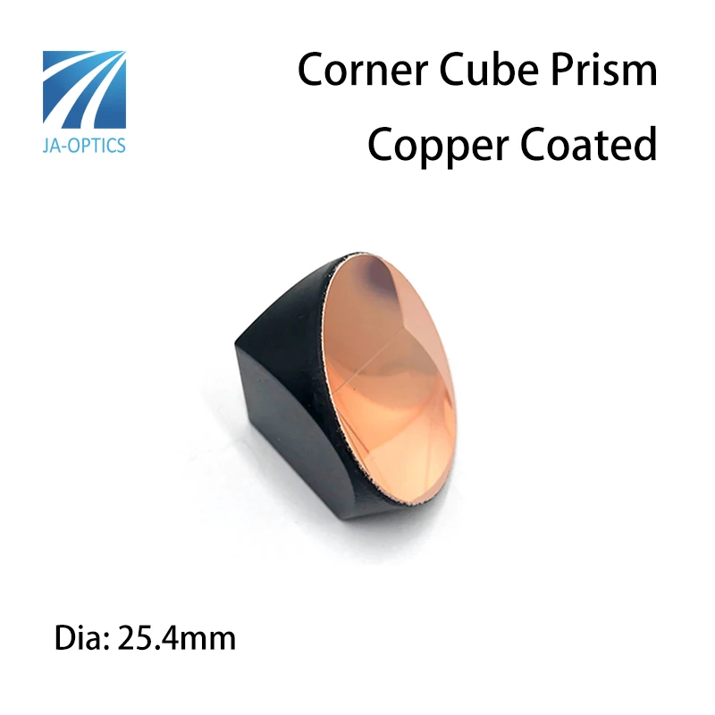 JA-OPTICS K9 Optical Glass Trihedral Retroreflector Diameter 25.4mm/1 Inch Copper Coated Corner Cube Prism