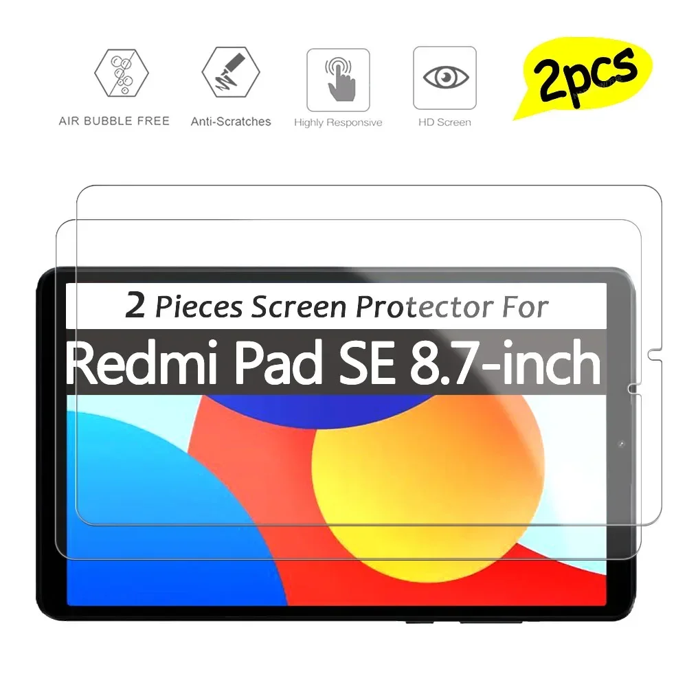 Ультрапрозрачная защитная пленка для экрана HD, жесткая пленка, устойчивая к царапинам закаленное стекло для Xiaomi Redmi Pad SE 8,7-дюймовый 4G Wi-Fi дисплей