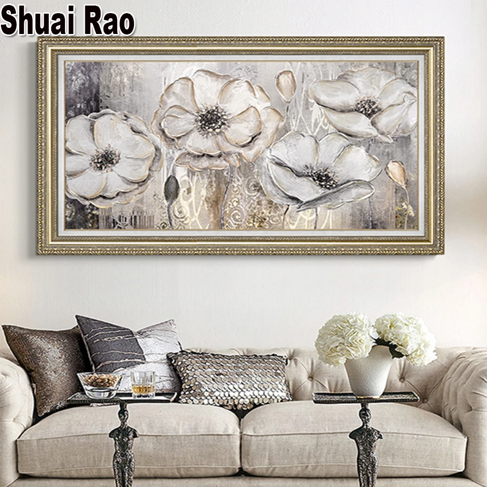 Abstract Flower 5D diy diamond painting new arrivals Full Rhinestone embroidery full mosaic picture large poppy still life Decor