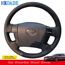 Customiz DIY Comfortable Genuine Leather Car Steering Wheel Cover For Old Toyota MARK X REIZ Car Accessories Car Interior