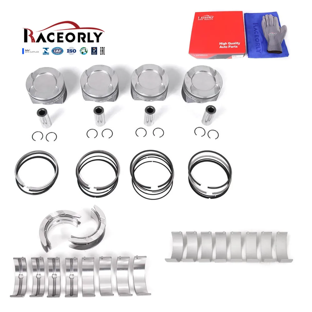 

RACEORLY Engine Bearing Piston CR10:1 Kit For BMW 328i 428i X3 F30 12-17 N20 2.0
