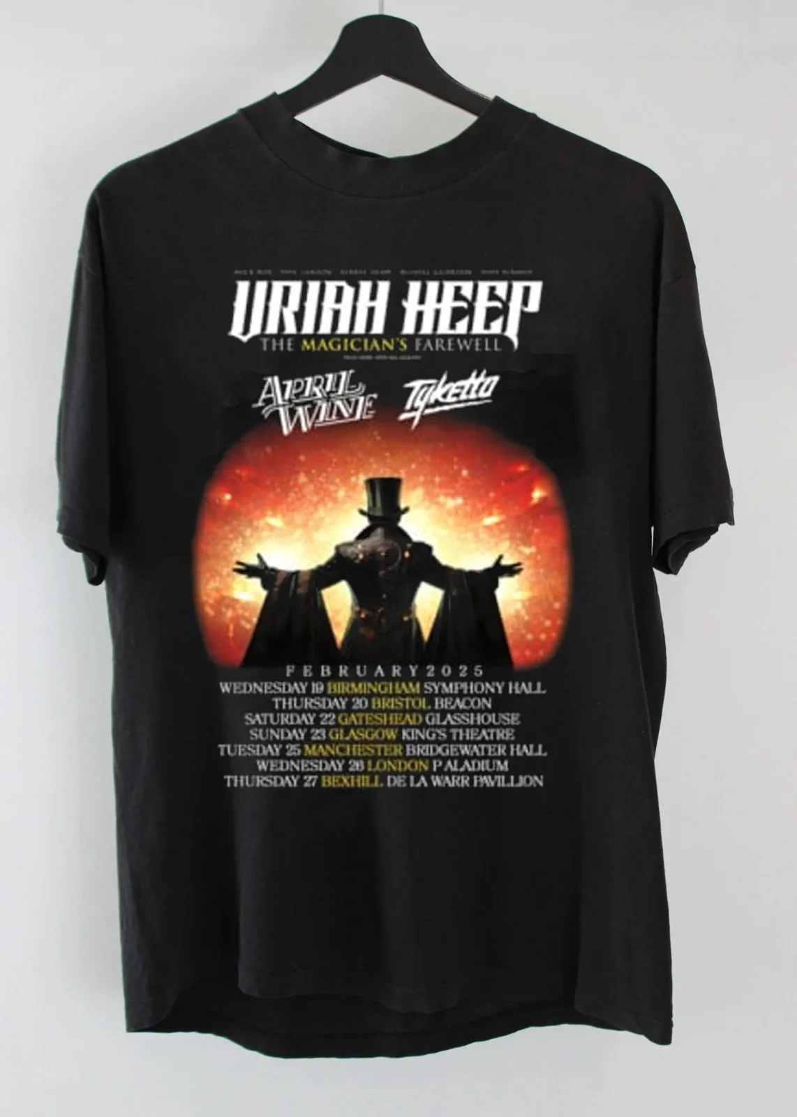 Uriah Heep - The Magician’s Farewell UK 2025 Tour S to 5XL T-shirt GC3650