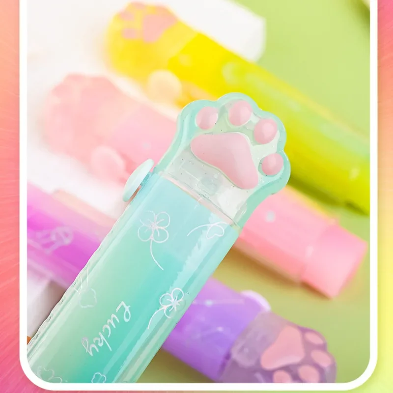 Cute Cartoon Cat Claw Eraser, Prêmios Estudantis, Conveniente e Prático Pequeno Presente, Material Escolar