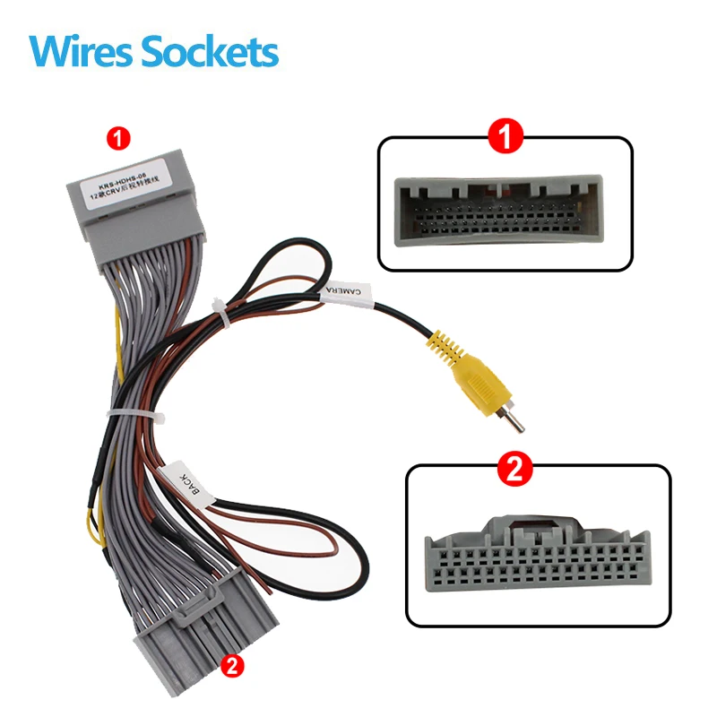 Reverse Camera Output Video Adapter Wiring Cable For Honda CRV 2012-2015 Car Camera Video Output