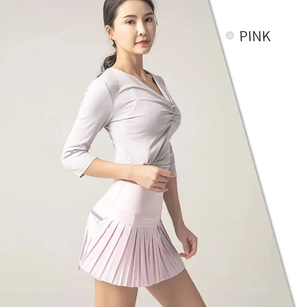 

High Waist Summer Sport Skirt Double Layer Quick Dry Women Golf Athletic Skirts with Inner Lining Comfortable