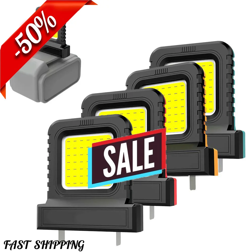 

Светодиодный рабочий светильник с питанием от литиевой батареи и регулируемой раздвижной вилкой, супер яркие электрические инструменты, лампа для наружного освещения