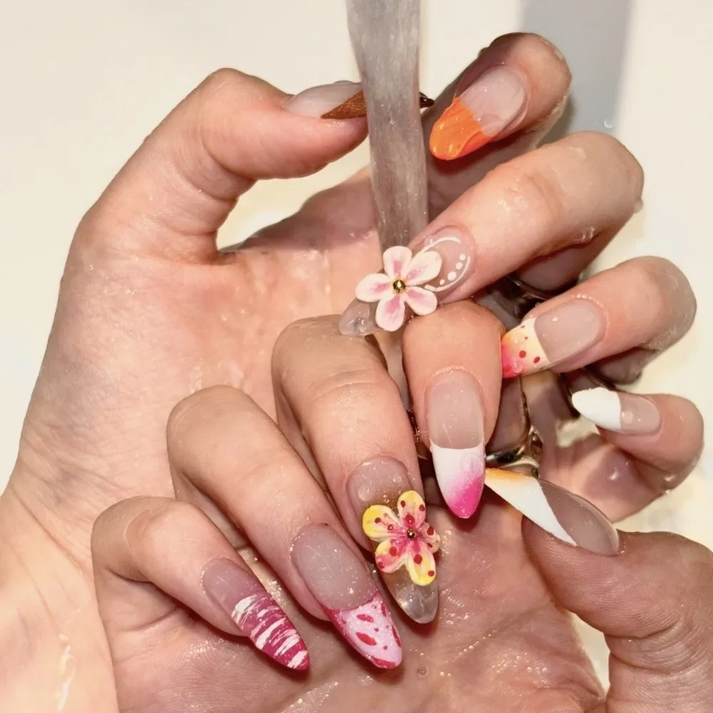 Profissional 3 pçs/set 3d molde de unhas escultura modelo resina uv havaí hibisco flores molde diy unhas moldes de resina