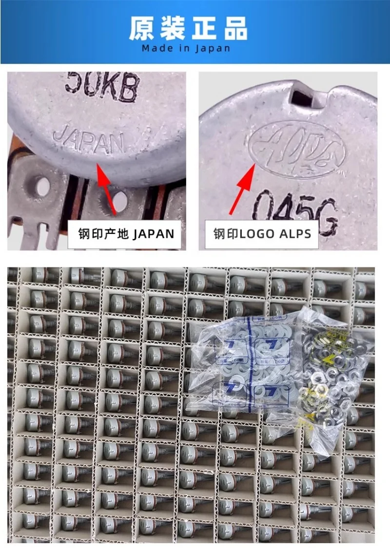 1pcs，Single loop rotary potentiometer，RK163，10KB 20KB 50KB 100KB，3Pin，The shaft length is 20mm，Audio Volume Knob