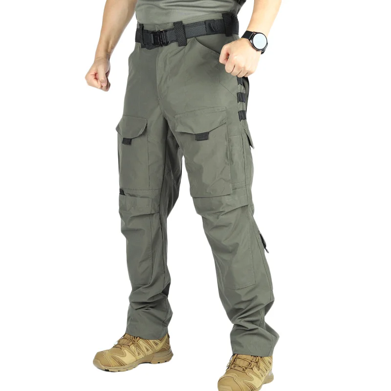 Outdoor Waterproof Work Pants Men Field Combat Tactical Trousers Spring Autumn Wear-Resistant Multi-pocket Training Cargo Pants